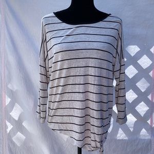 Cable And Gauge Striped Shirt Top